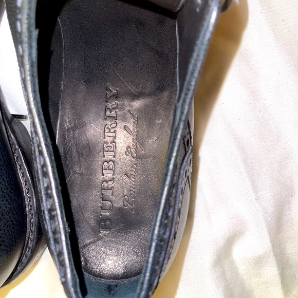 Burberry Black Leather Men's Dress Shoes NWOT - Picture 11 of 16